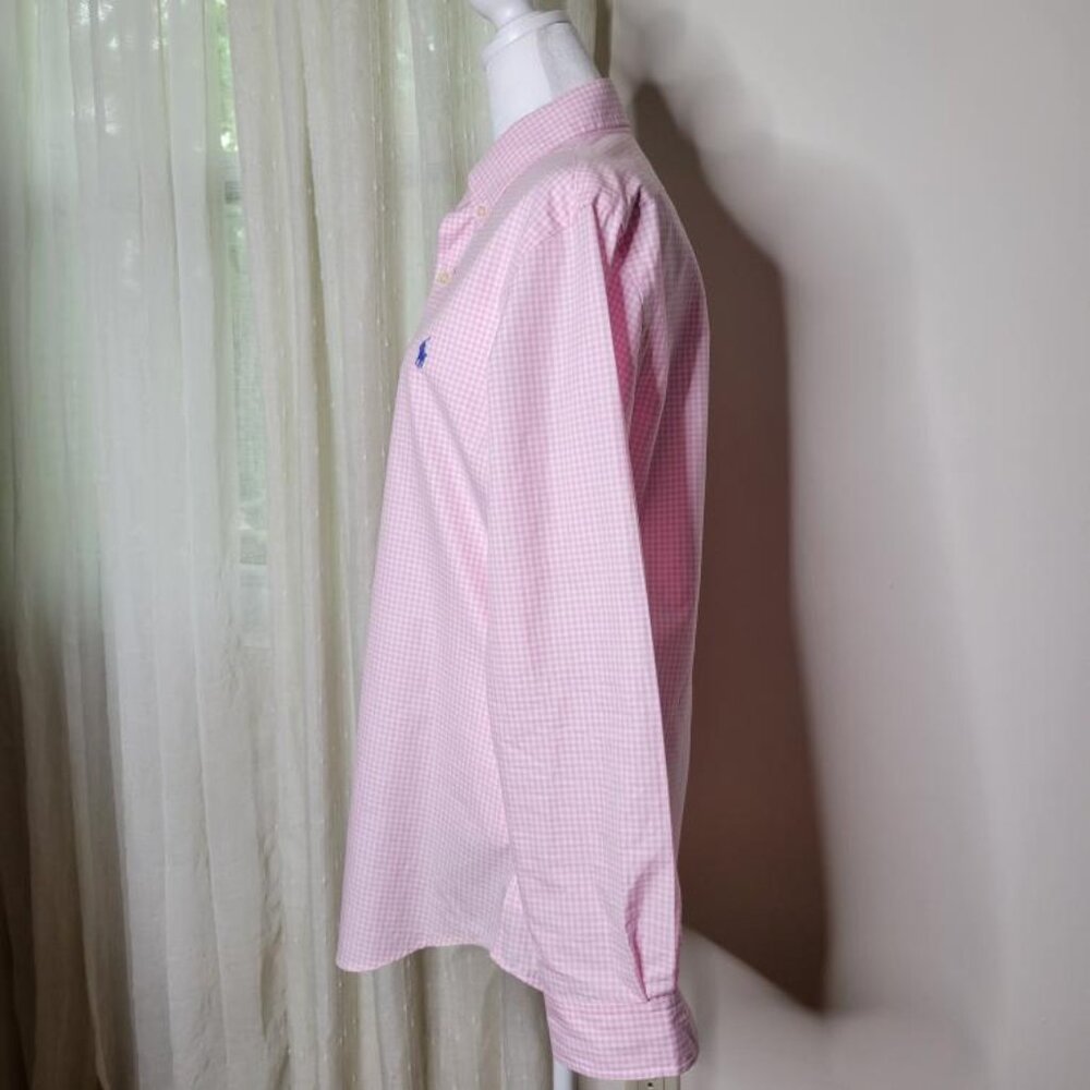 Ralph Lauren Mens Slim Fit Button Down Shirt Pink - Picture 6 of 11